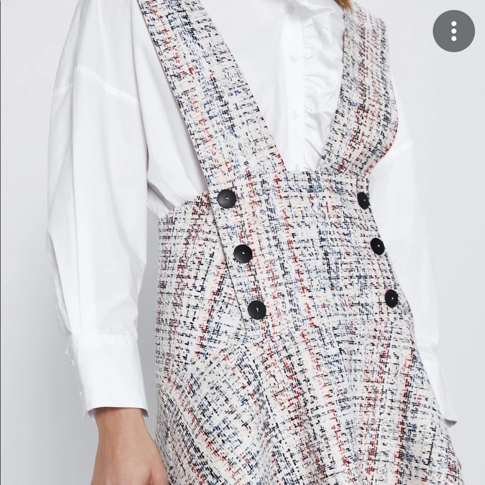 NWT Zara Pinafore Jumper Dress Size Small - Picture 2 of 6